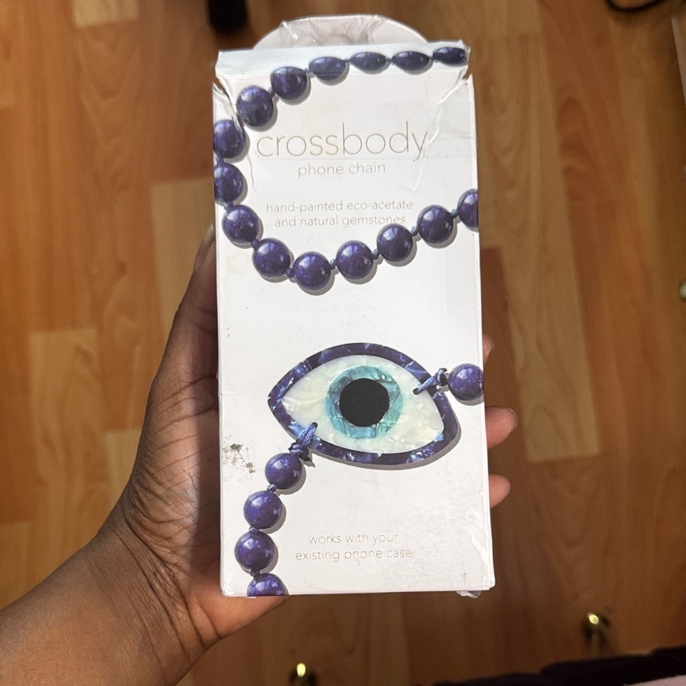 Purple Beaded Crossbody Phone Chain